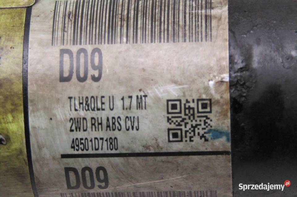 PÓŁOŚ PRZEDNIA PRAWY PRZÓD 17 CRDI HYUNDAI osobowe