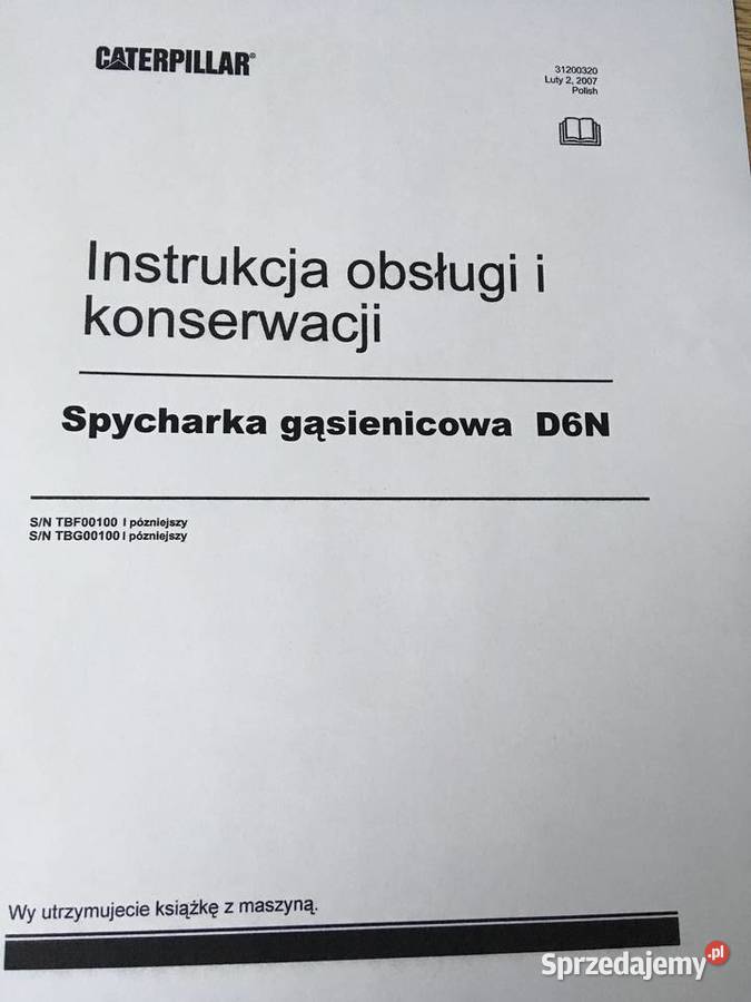 dtr instrukcja obsługi caterpillar D6N i iNNE Pozostałe Szczecin