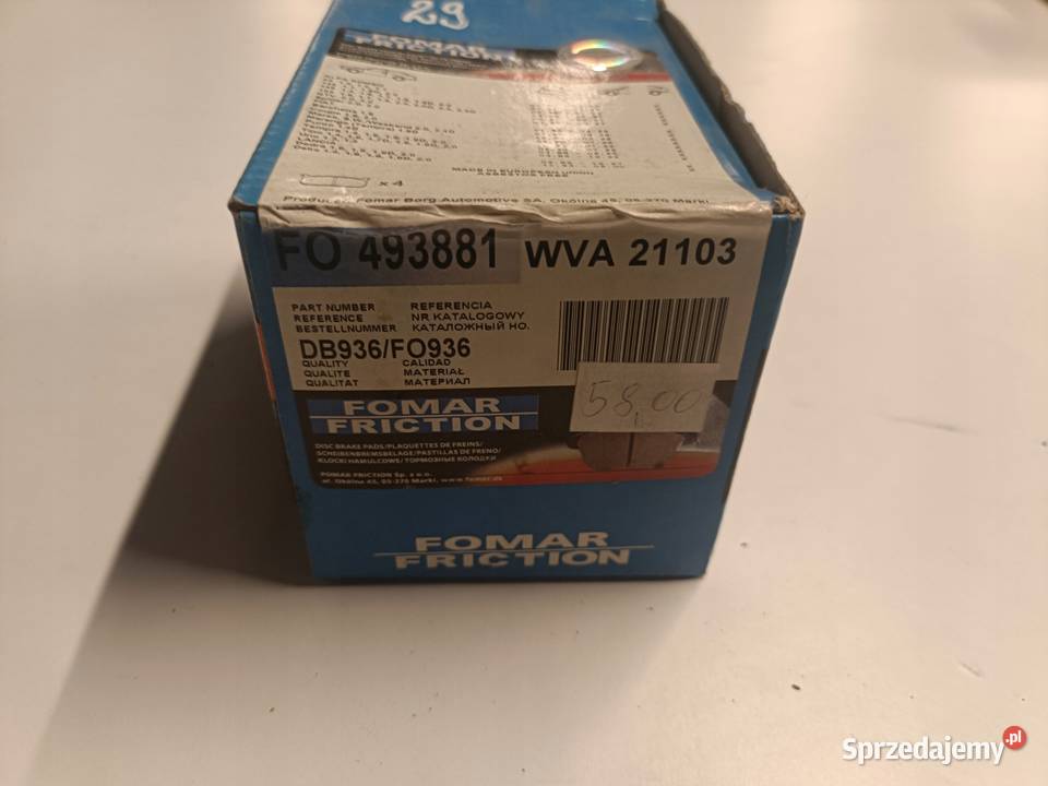 Alfa Romeo 146 Fiat Tipo Punto Uno TYLNE KLOCKI osobowe Rudka