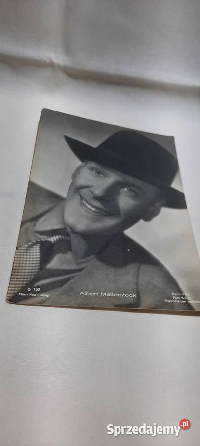 pocztówka z aktorem ALBERT MATTERSTOCK Antyki, Sztuka, Kolekcje
