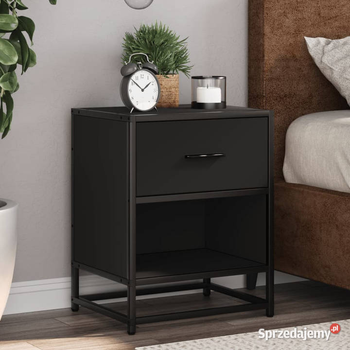Szafki nocne 2 czarne 40x31x50 WM848685 Warszawa