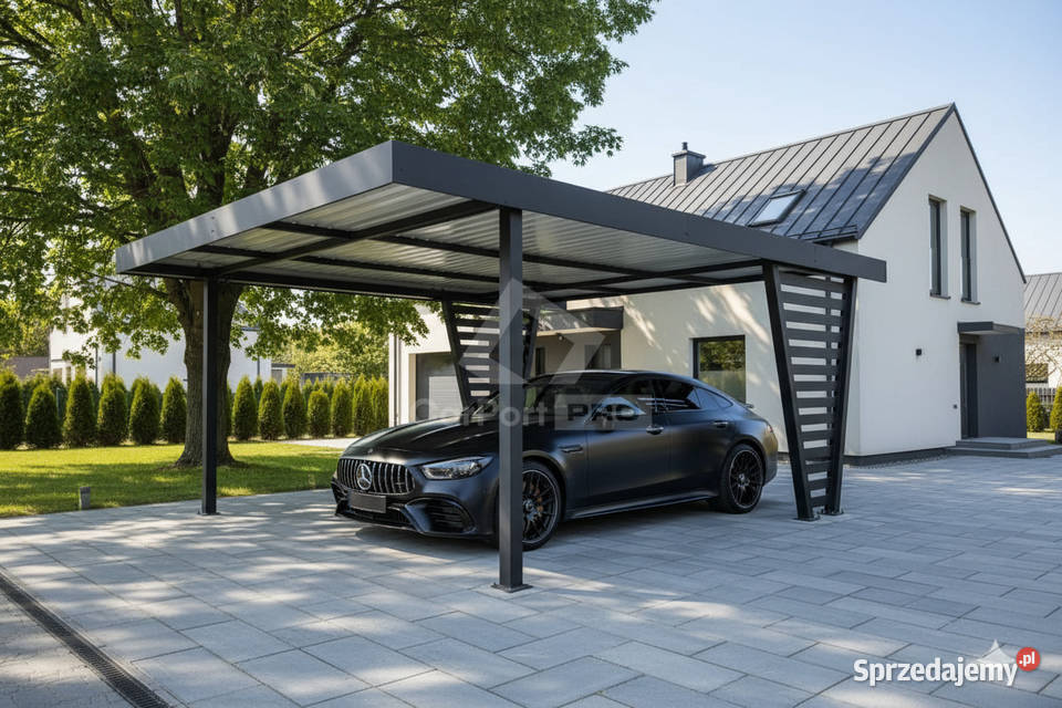 Carport V PREMIUM 48x5m Wypełnienie panelami małopolskie Oświęcim