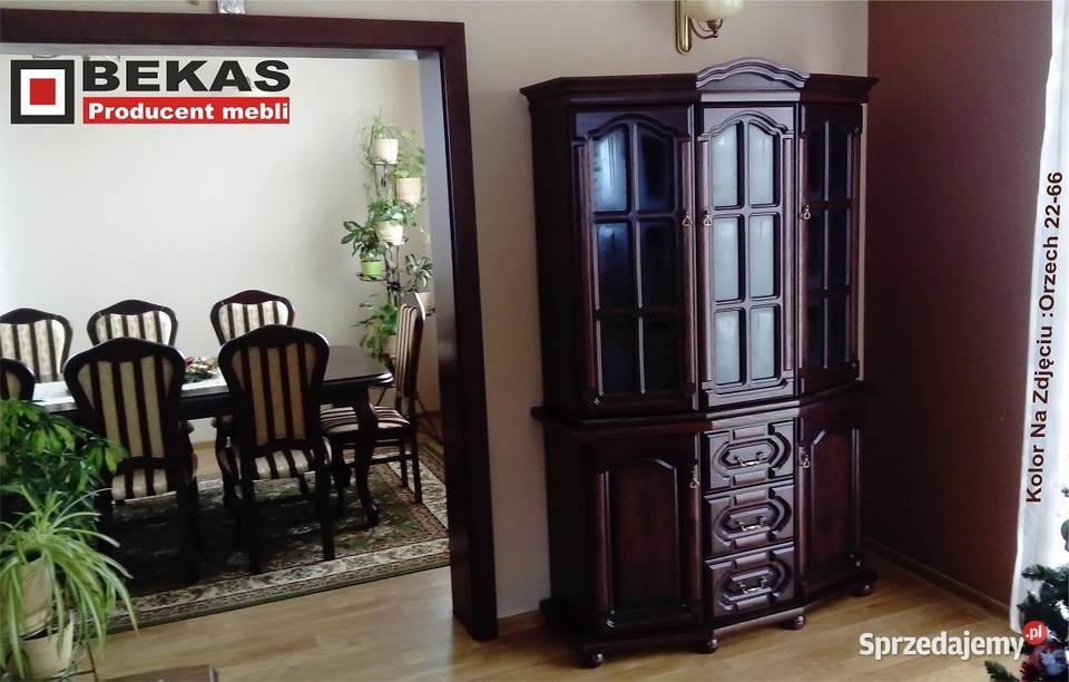 Barek 90 1B2S Orzech Dąb Lakierowany Stylowy Szafy, regały, półki Łódź