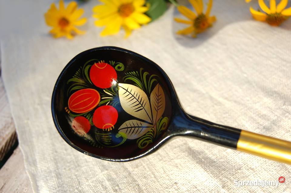 Chochłoma ręcznie malowana rosyjska łyżka lubelskie Lublin