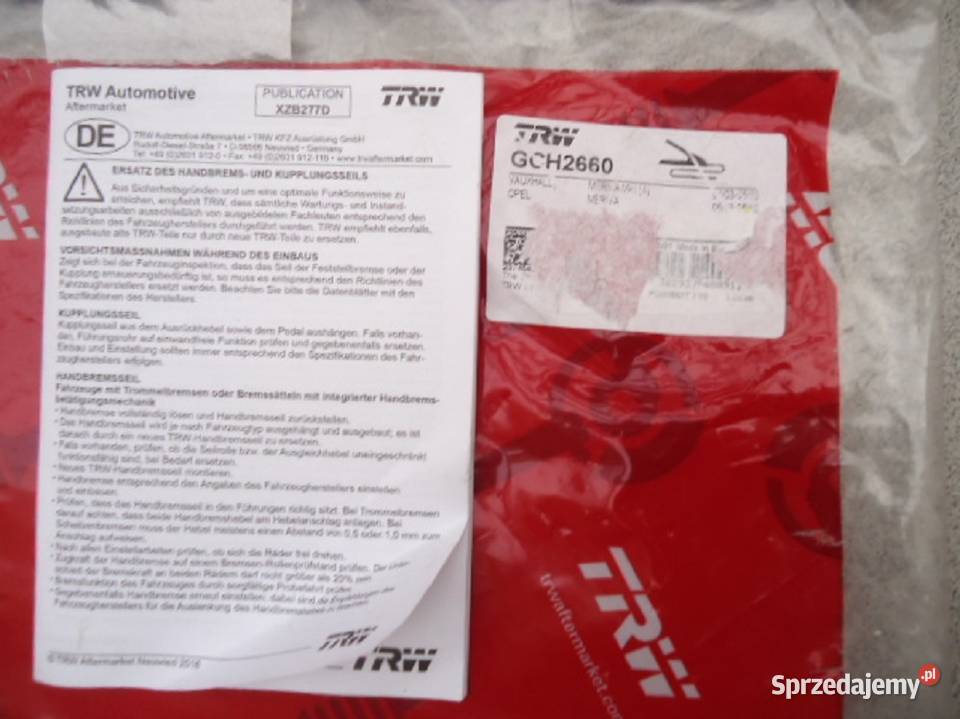 NOWA LINKA HAMULCA POSTOJOWEGO TRW GCH2660 osobowe Jaworzno