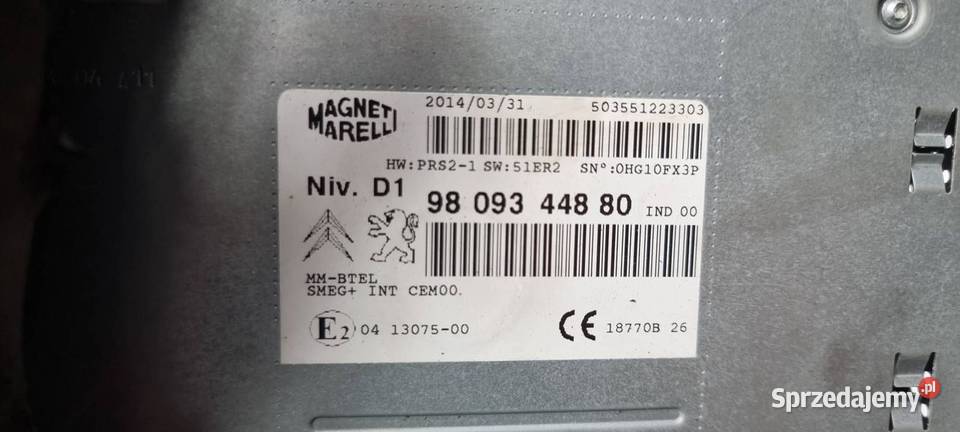 RADIO CITROEN C4 PICASSO 9809344880 Lipno