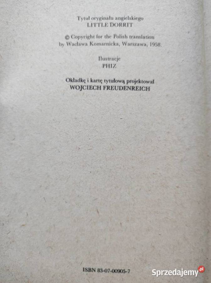Mała Dorrit tom 1 2 Karol Dickens Kielce