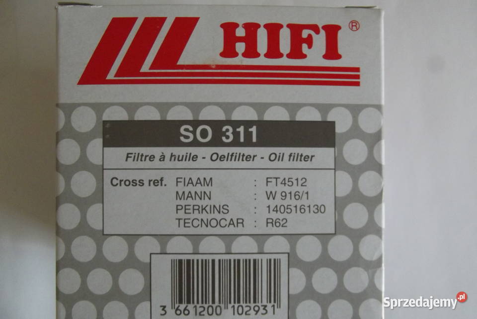 Filtr oleju SO 311 Atlas CaseCaterpillarJCB Parczew
