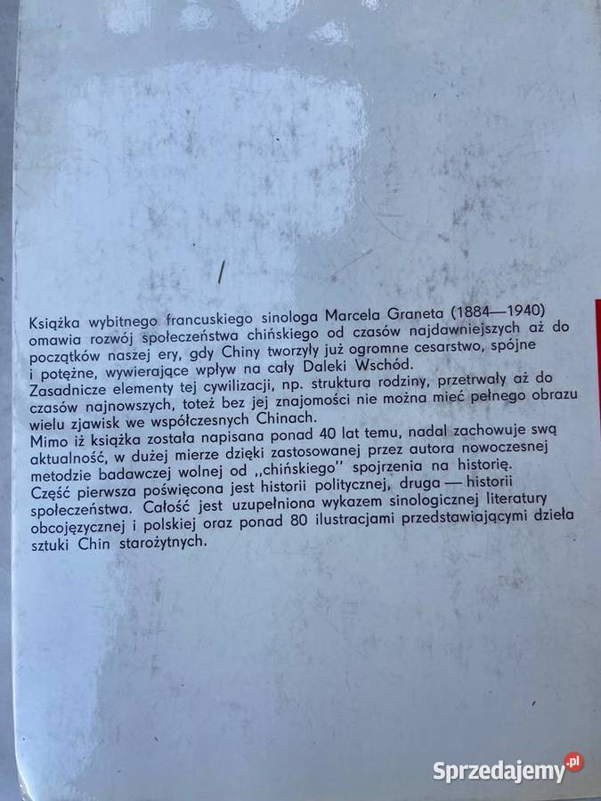 Marcel Granet Cywilizacja chińska seria Katowice