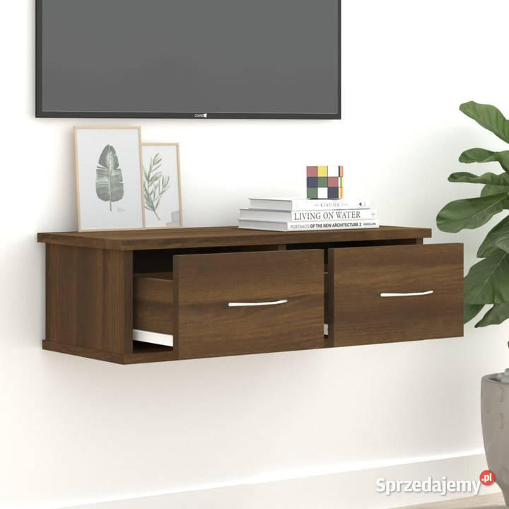 Szafka ścienna brązowy dąb 60x26x185 WM815080 Warszawa