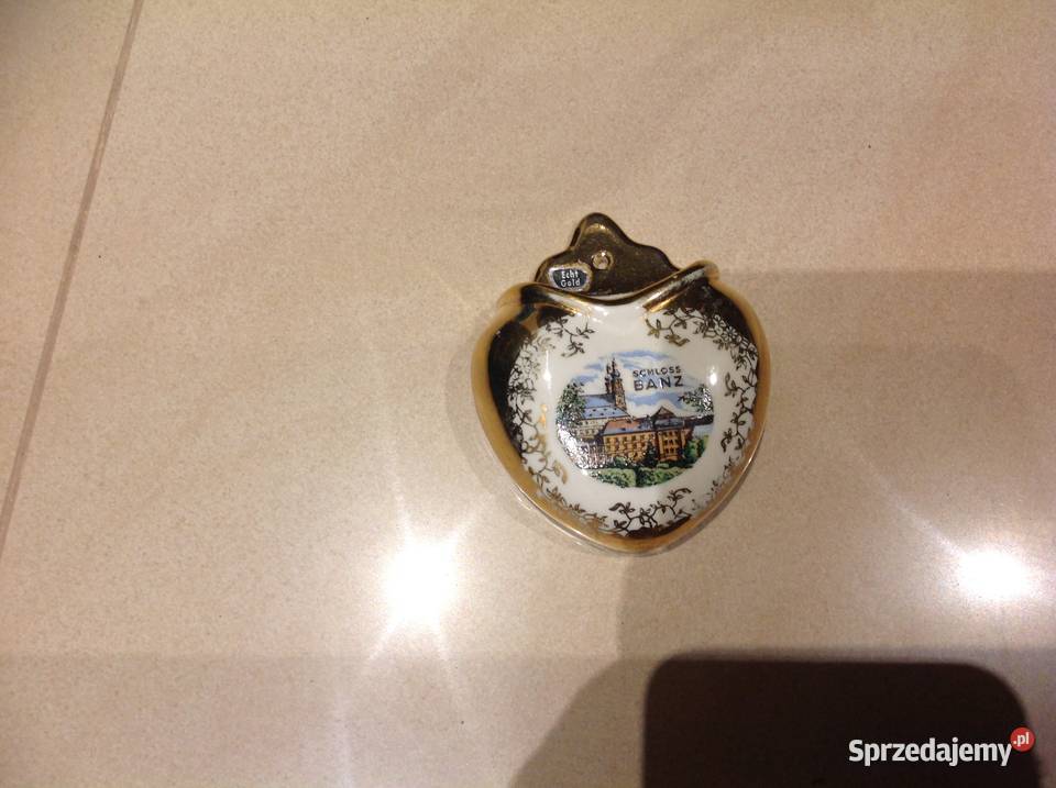 Porcelanowa Kropielnica STARA sygnowana wielokolorowy Dekoracje i ozdoby Nowa Sól