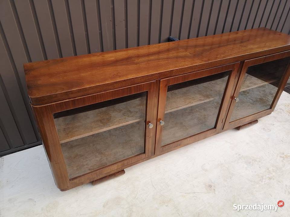 Komoda Szafka RTV ARTDECO Orzech Niska Stara Meble wielkopolskie Swarzędz