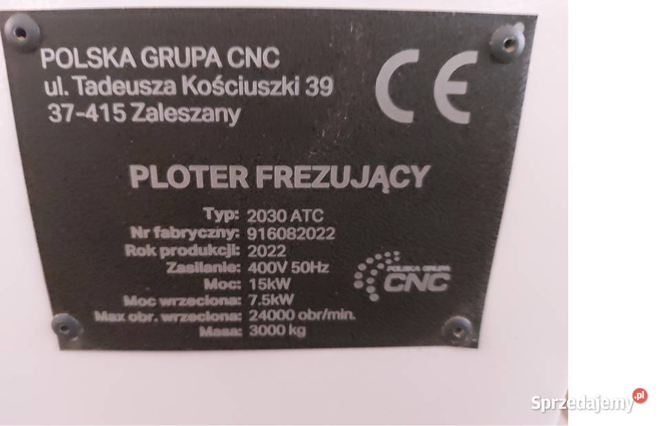 Ploter Frezujący CNC 2030 ATC Tczew