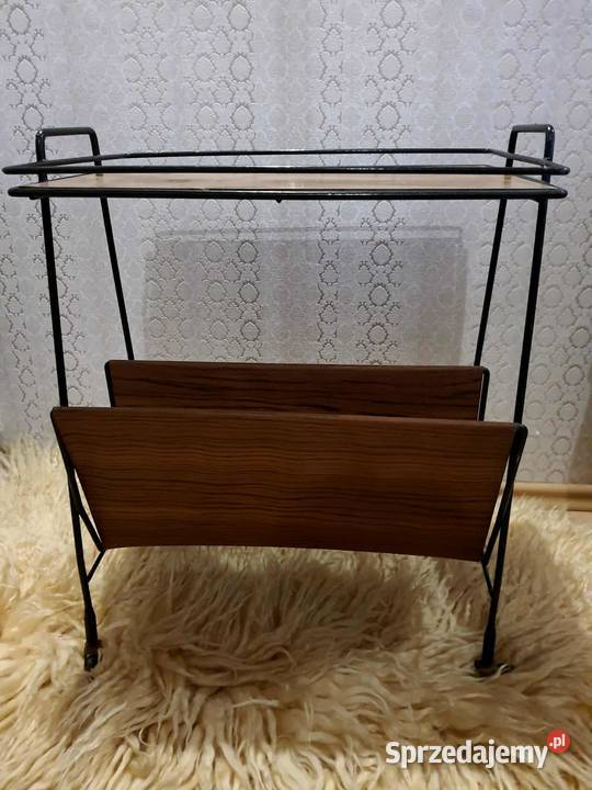 Mobilny stolik barek gazetnik vintage prl Łódź sprzedam