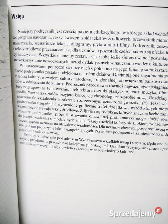 Wiedza o kulturze używane podręczniki szkolne Warszawa sprzedam