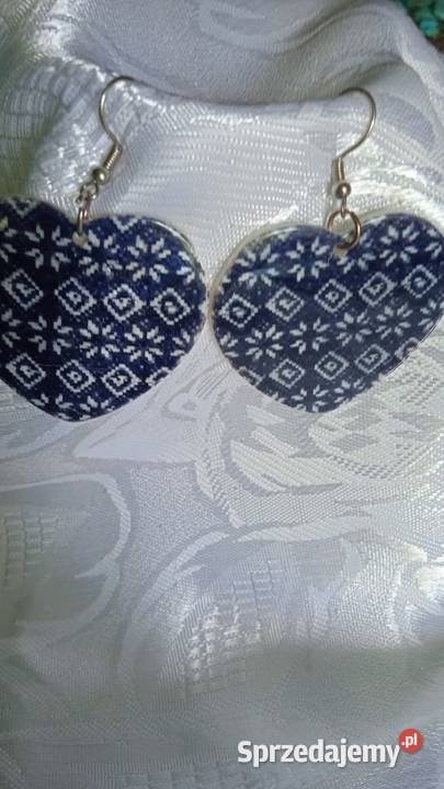 KOLCZYKI Z NATURALNEJ MASY PERŁOWEJ wielkopolskie