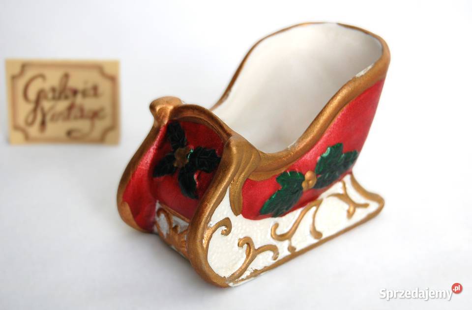 Sanie św Mikołaja ceramika sanki ozdoba Lublin sprzedam
