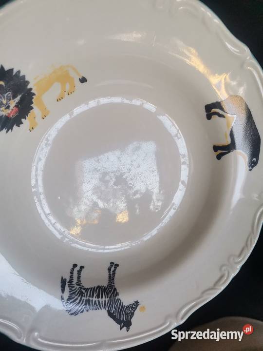 Stare bajkowe głębokie talerze porcelana śląskie Siemianowice Śląskie