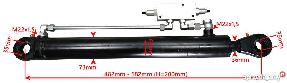 Siłownik CJ2F 63x36 200 z zaworem regulowanym 38 sprzedam