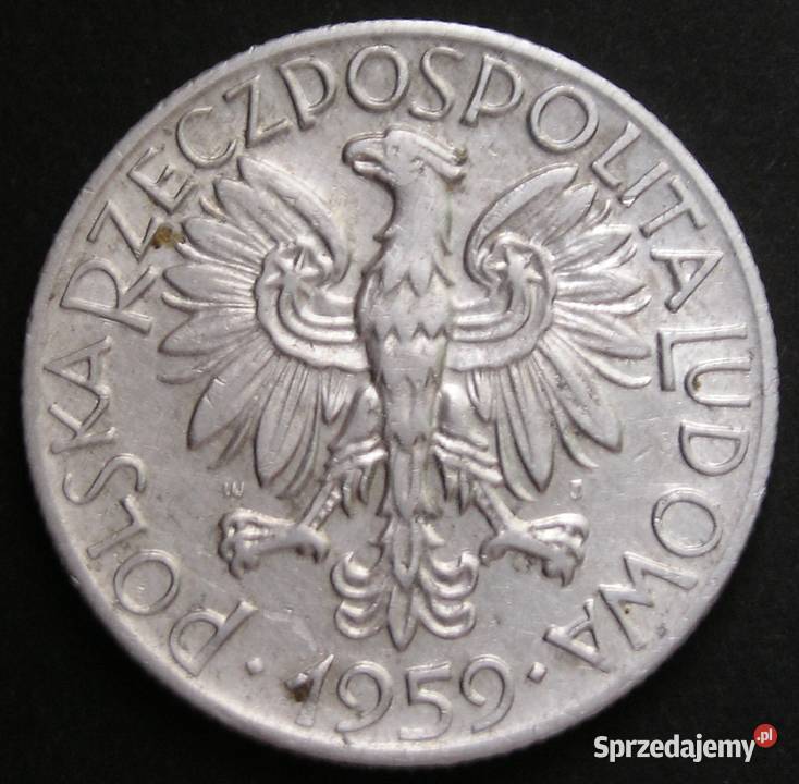 POLSKA 5 ZŁOTYCH 1959 RYBAK Łódź sprzedam