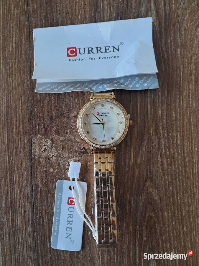 nowy damski zegarek z cyrkoniami Curren