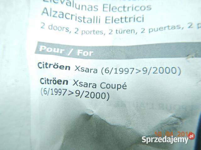 PODNOŚNIK SZYBY LEWY PRZÓD CITROEN XSARA 9705 osobowe lubelskie