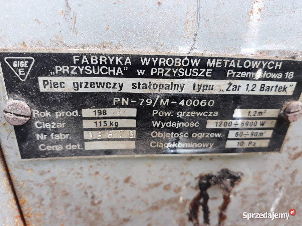 Piec grzewczy Bartek Radomsko