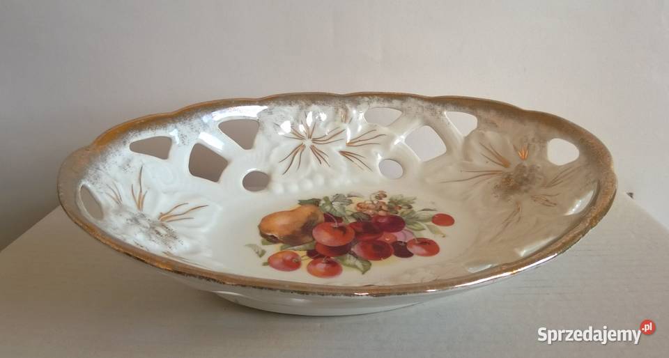 Patera Ażurowa Porcelana Śląsk Silesia Parowa