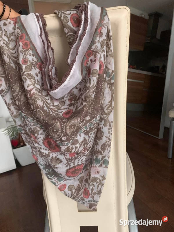 Apaszka kolorowa elegancka wzory szal szalik mazowieckie