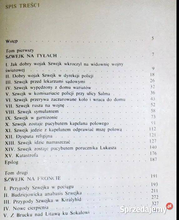 Przygody dobrego wojaka Szwejka Hasek Jaroslav lubelskie Chełm sprzedam