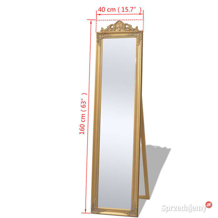 vidaXL Lustro wolnostojące w stylu barokowym Wyposażenie wnętrz Warszawa
