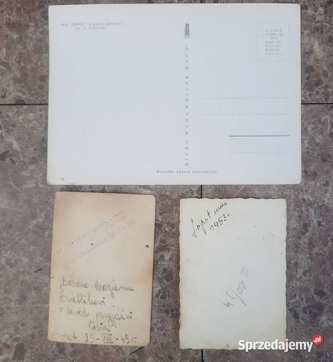 Stare fotografie 49r 53r i karta pocztowa Sopot pomorskie Tczew