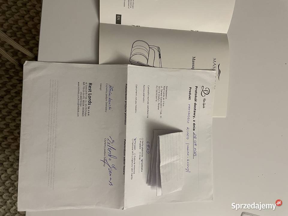 Fotel masujący Rest Lords Sprzęt i urządzenia do masażu Stepnica sprzedam