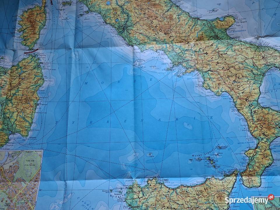 Włochy 11500 000 mapa przeglądowa Europy sprzedam