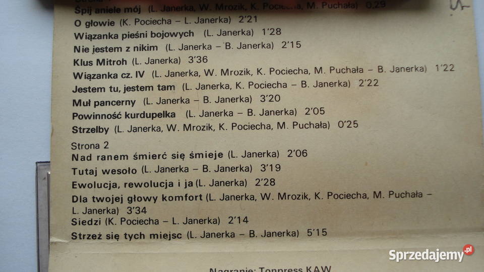 Klaus Mitffoch kaseta magnetofonowa Tonpress łódzkie Łódź