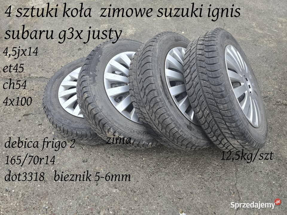 Koła SUZUKI IGNIS fh mh R G3X justy felgi dolnośląskie Legnica