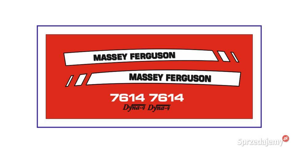 Naklejki Massey Ferguson 7614 Dyna4 Ciągnik Rybnik sprzedam