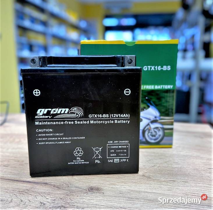 Akumulator motocyklowy GROM GTX16BS 12V 14Ah śląskie