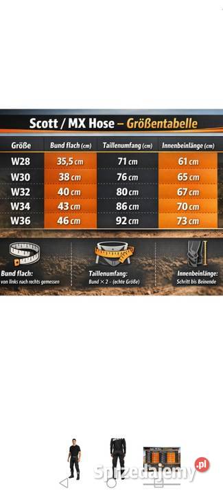 Nowe spodnie motocyklowe Scott XPlore Swap 2836 Kostki