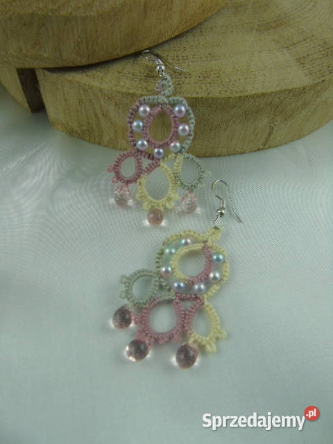 Kolczyki frywolitkowe różne wzory i kolory