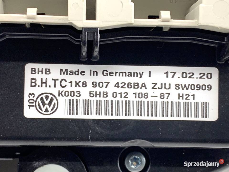 PANEL STEROWANIA NAWIEWU VW CADDY IV 1K8907426BA