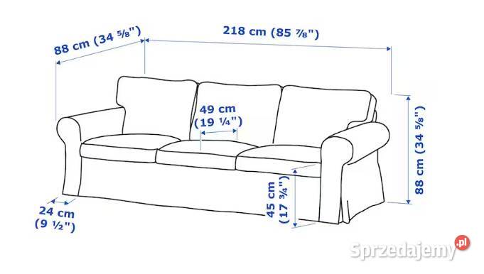 Sofa Ektorp Ikea 3osobowa Beżowa miękka 88cm Warszawa sprzedam