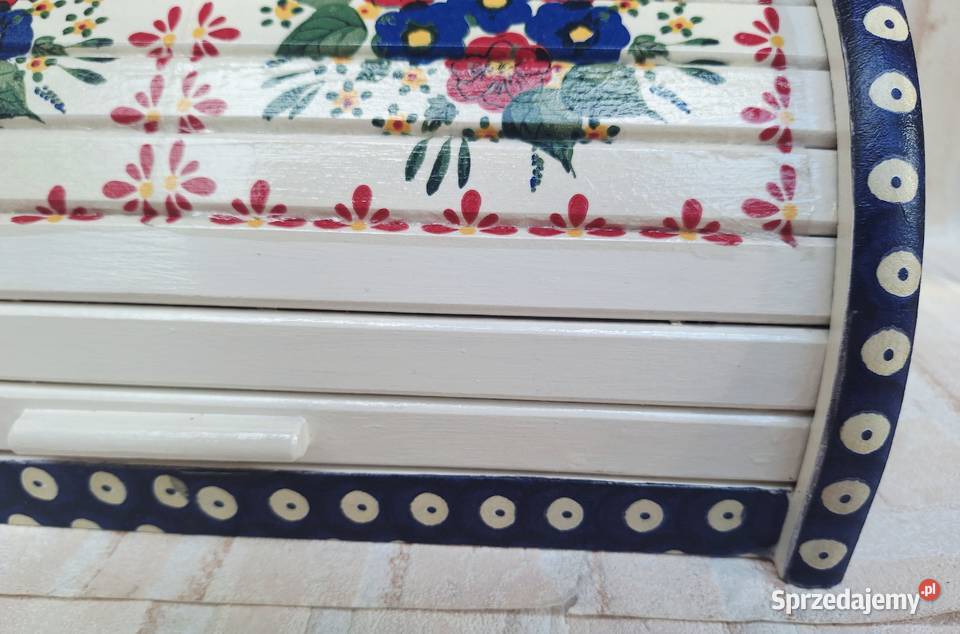 Chlebak z drewna bukowego decoupage Bolesławiec Halinów sprzedam