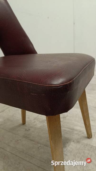 krzesło muszelka PRL vintage design lata 70te Radomsko