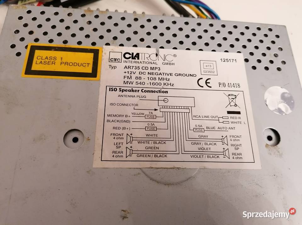 RADIO SAMOCHODOWECLATRONIC AR 735 RDS Łódź