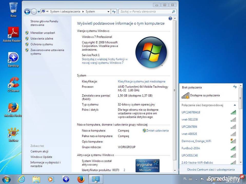 Laptop HP mazowieckie Warszawa sprzedam