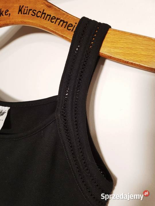 Czarny top na ramiączkach S Topy i koszulki Kraków
