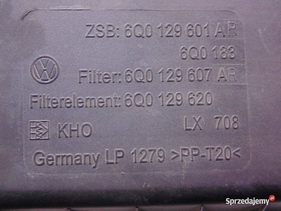 Obudowa filtra powietrza Seat Ibiza III 14 TDI Biała Nyska