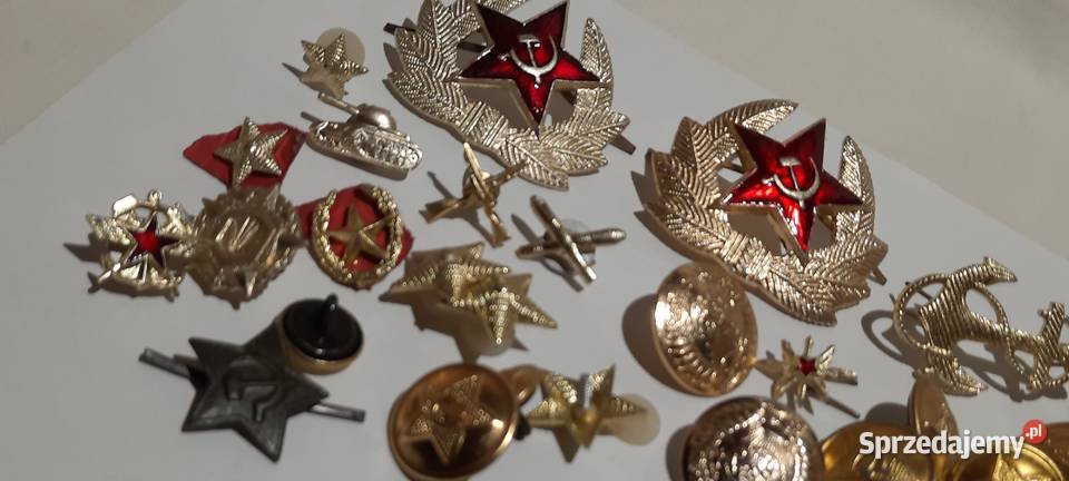 odznaczenia guziki ZSRR zestaw 2 AA02828 Warszawa