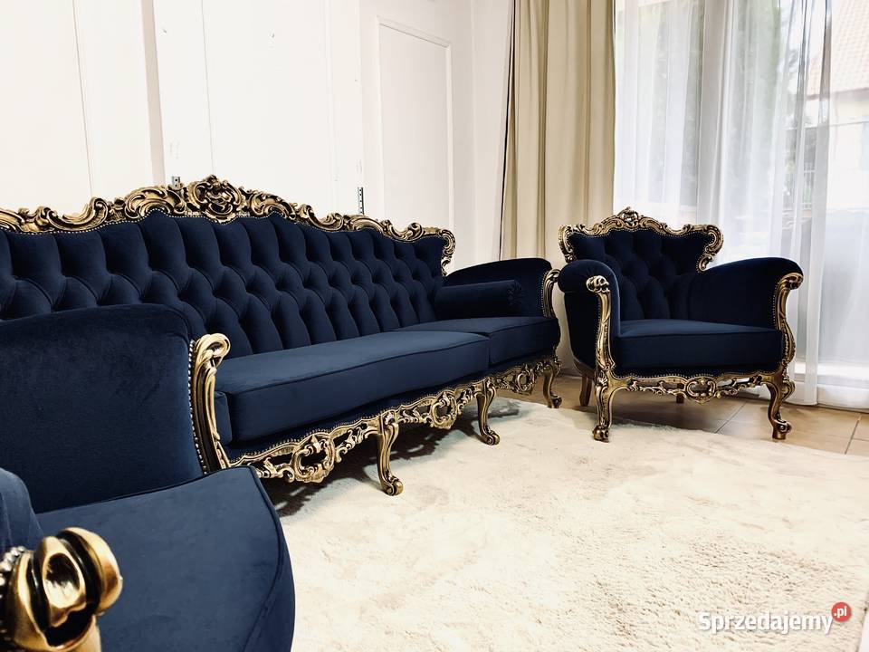 Komplet wypoczynkowy Ludwikowski barokowy sofa Jagodnik